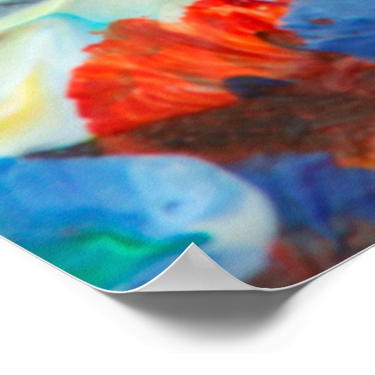 英語ブルドッグポートレート知的アート,グラフ ポスター (角)