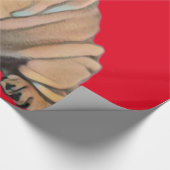 英語ブルドッグレッド ラッピングペーパー (角)