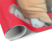 英語ブルドッグレッド ラッピングペーパー (ロールコーナー)