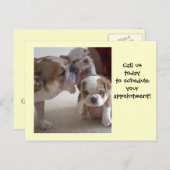 英語ブルドッグ母とPupsポストカードのショットリマインダー ポストカード (正面/裏面)