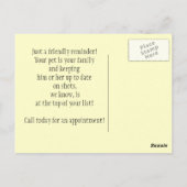 英語ブルドッグ母とPupsポストカードのショットリマインダー ポストカード (裏面)