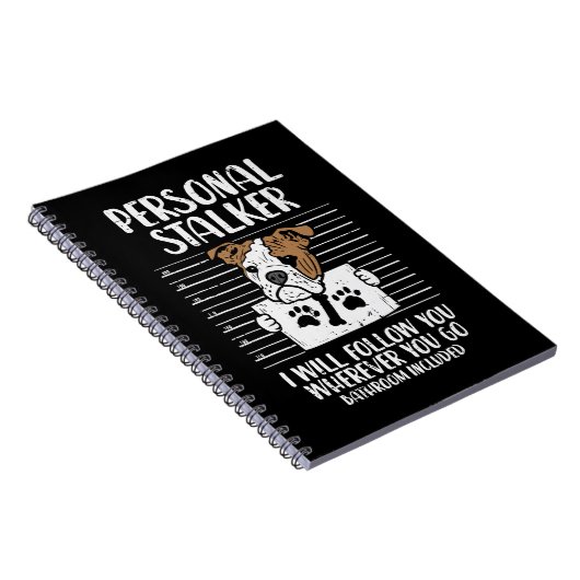 英語ブルドッグ犬の恋人の個人的なストーカー英語 ノートブック (右側)