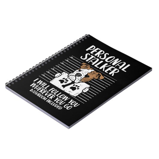 英語ブルドッグ犬の恋人の個人的なストーカー英語 ノートブック (左側)