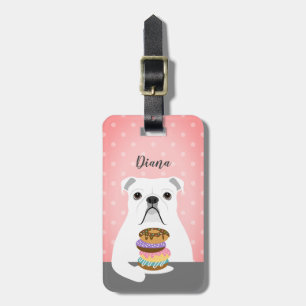 英語ブルドッグ荷物タグ ラゲッジタグ