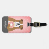 英語ブルドッグ荷物タグ ラゲッジタグ (正面横)