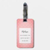 英語ブルドッグ荷物タグ ラゲッジタグ (裏面縦)