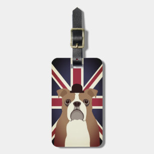 英語ブルドッグ荷物タグ ラゲッジタグ