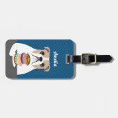 英語ブルドッグ荷物タグ ラゲッジタグ (正面横)