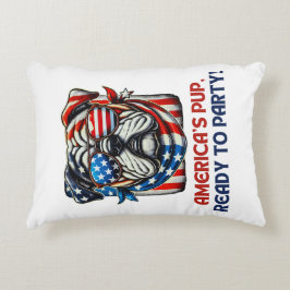 英語ブルドッグ7月4日Merica Sunglasses USA アクセントクッション