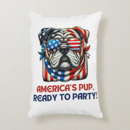 英語ブルドッグ7月4日Merica Sunglasses USA アクセントクッション