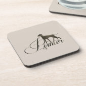 英語ポインタすりガラスのコーヒーマグフラスコT-S コースター (左側)