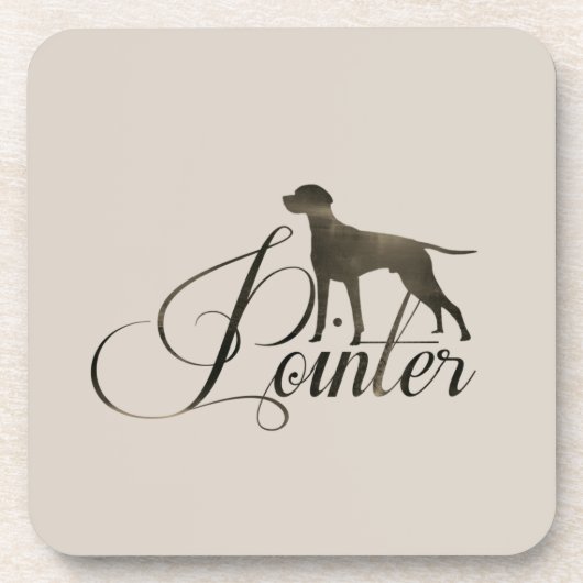 英語ポインタすりガラスのコーヒーマグフラスコT-S コースター (正面)