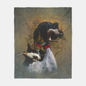 英語ポインタ フリースブランケット (正面)