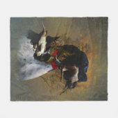 英語ポインタ フリースブランケット (正面(横))