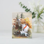 英語ポインタ ポストカード (スタンド正面)