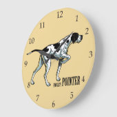 英語ポインタ ラージ壁時計 (傾斜)