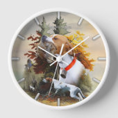 英語ポインタ 壁時計 (正面)