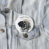 英語ポインタ，狩りへの情熱，芸術 缶バッジ (インサイチュ)