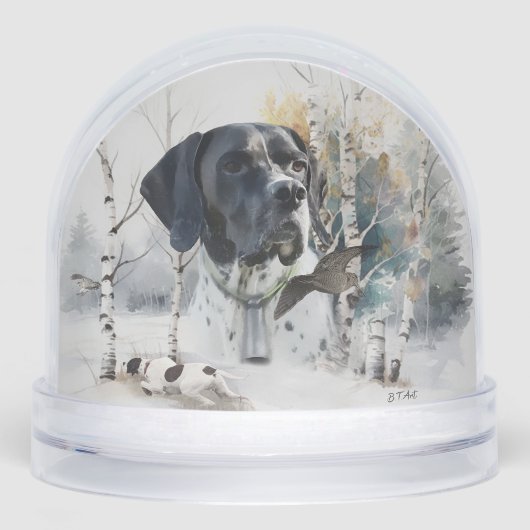 英語ポインタ，狩り (正面)