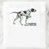 英語ポインタ 長方形シール (バッグ)