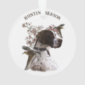 英語ポインタ、鳥狩り オーナメント (裏面)