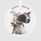 英語ポインタ、鳥狩り オーナメント (正面)