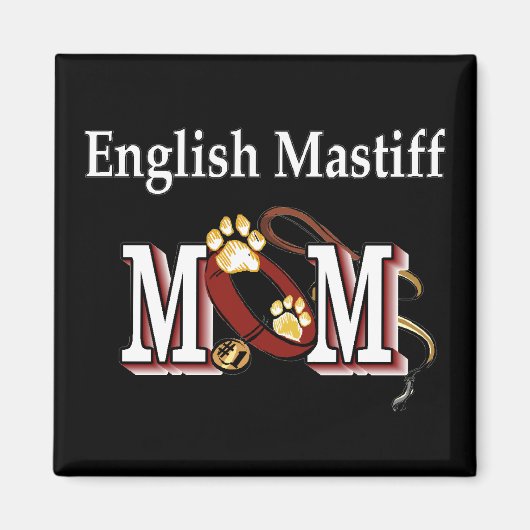 英語マスティフのお母さんプレゼント マグネット (正面)