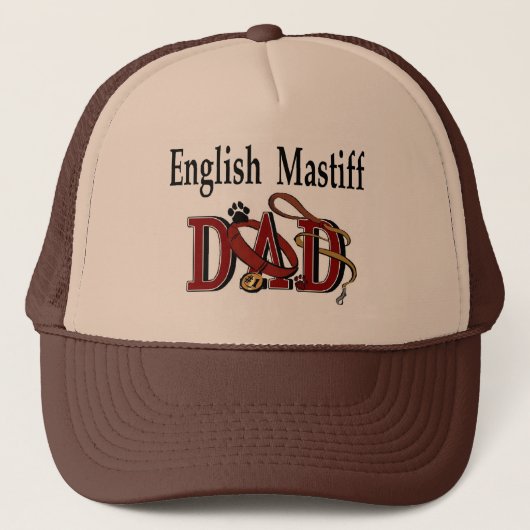 英語マスティフパパギフト キャップ (正面)