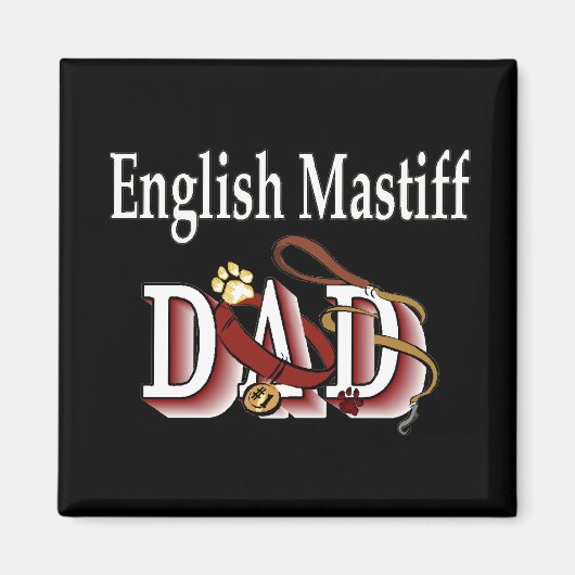 英語マスティフパパ磁石 マグネット (正面)