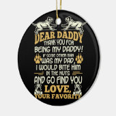 英語マスティフ私のパパになってくれてありがとう セラミックオーナメント (左)