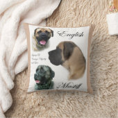 英語マスティフ美術 クッション (ブランケット)