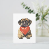 英語マスティフ・バレンタイン シーズンポストカード (スタンド正面)