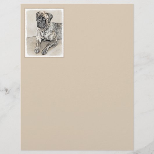 英語マスティフ（ブリンドル） 絵画ズ – Dog Art (正面)