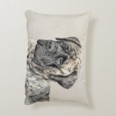 英語マスティフ（ブリンドル） 絵画ズ – Dog Art アクセントクッション (裏面(縦))