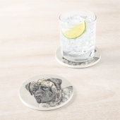 英語マスティフ（ブリンドル） 絵画ズ – Dog Art コースター (側面)