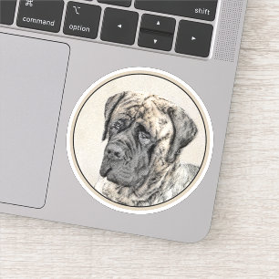 英語マスティフ(ブリンドル) 絵画ズ – Dog Art シール