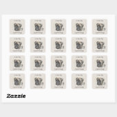 英語マスティフ(ブリンドル) 絵画ズ – Dog Art スクエアシール (シート)