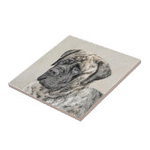 英語マスティフ（ブリンドル） 絵画ズ – Dog Art タイル (側面)