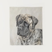 英語マスティフ(ブリンドル) 絵画ズ – Dog Art タペストリー (正面)