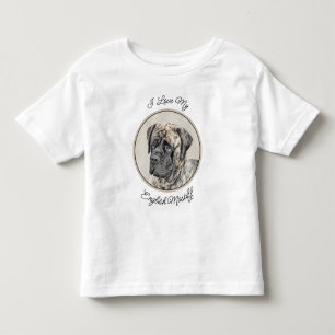 英語マスティフ(ブリンドル) 絵画ズ – Dog Art トドラーTシャツ