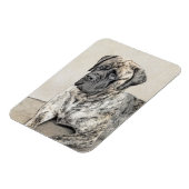 英語マスティフ(ブリンドル) 絵画ズ – Dog Art マグネット (左側)