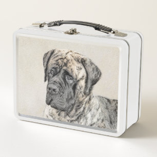 英語マスティフ（ブリンドル） 絵画ズ – Dog Art メタルランチボックス