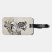 英語マスティフ（ブリンドル） 絵画ズ – Dog Art ラゲッジタグ (裏面横)