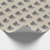 英語マスティフ(ブリンドル) 絵画ズ – Dog Art ラッピングペーパー (角)