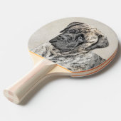 英語マスティフ（ブリンドル） 絵画ズ – Dog Art 卓球ラケット (正面アングル)