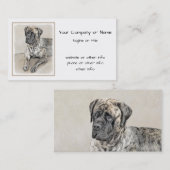 英語マスティフ（ブリンドル） 絵画ズ – Dog Art 名刺 (正面/裏面)