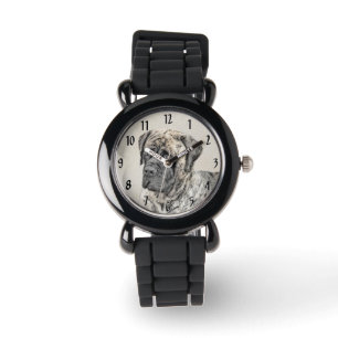 英語マスティフ（ブリンドル） 絵画ズ – Dog Art 腕時計