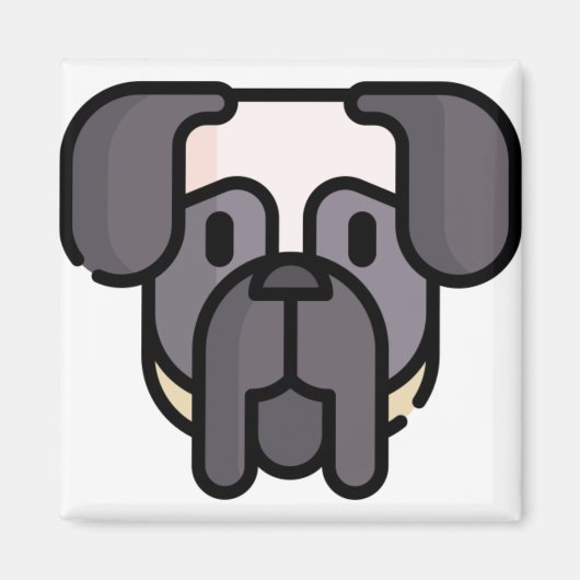 英語マスティフ マグネット (正面)