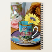 英語中国ティーカップ – マイお気に入りのレシピ ノートブック (裏面)