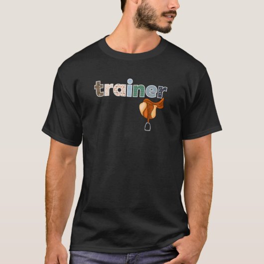 英語乗馬ハンタージャンパー馬トレーナー馬 Tシャツ (正面)